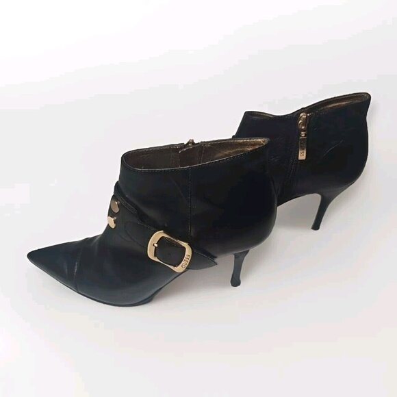 Guess Womens Ankle Boots Black Faux Leather Stiletto Heels Size 8M - Picture 2 of 13